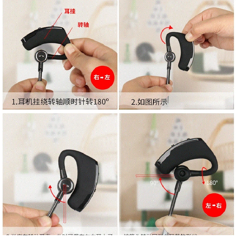 

KAPCICE Mini Bluetooth Headset Portable Wireless Earphone Headphone Blutooth In-Ear Auriculares with Microphone for Mobile Phone