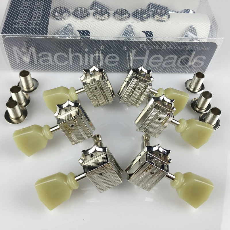 1Set Genuine Grover 3R 3L Vintage Deluxe Guitar Machine Heads Tuners For Gibson USA Nickel in