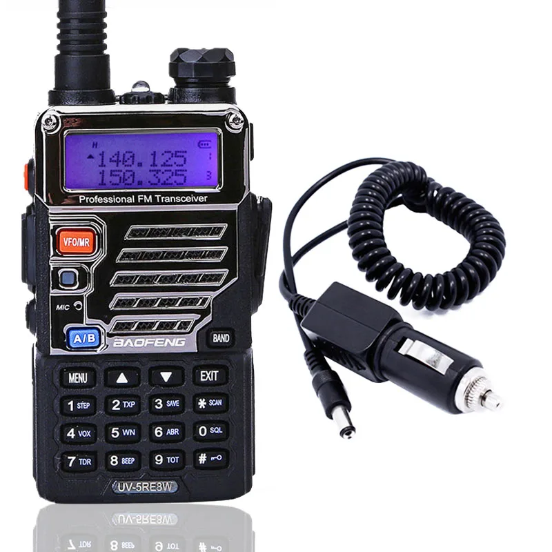 BaoFeng UV-5RE 8 Вт Walkie Talkie plus двухдиапазонный UV 5RE радио VOX фонарик Ручной 10 км дальний BF-UV5RE ветчины 2 пути радио - Цвет: add car charger