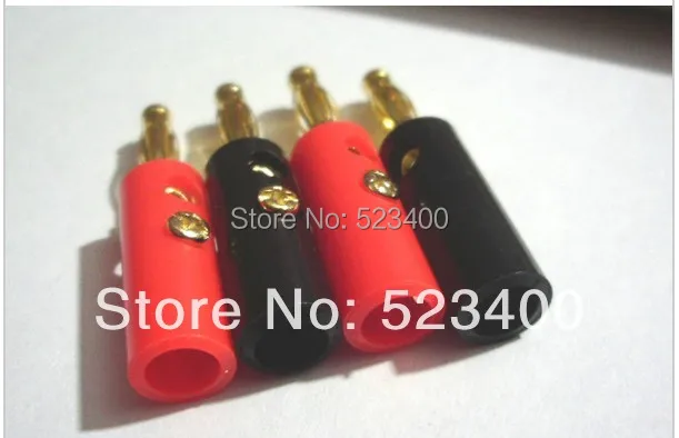 Free shipping 10 PCS Banana Speaker Plugs 4mm Gold Plated |