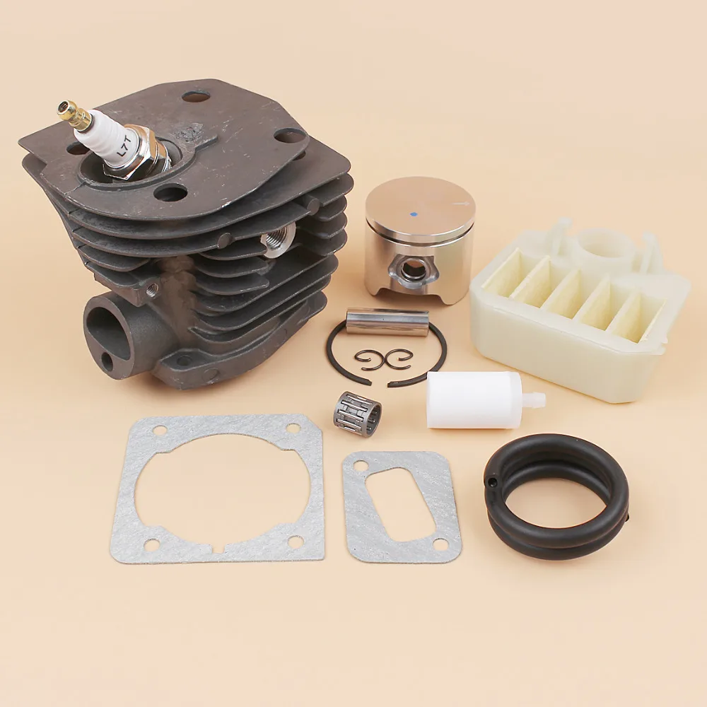 Preise 44mm Zylinder Kolben Lager Luftfilter Dichtung Kit Für HUSQVARNA 353 350 346 346XP 351 JONSERED 2150 2152 2153 2149 kettensägen