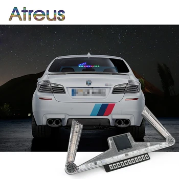 

Atreus Car LED Strobe Light For Peugeot 307 Citroen c4 c5 Chevrolet cruze accessories Parking number stickers Solar warning lamp