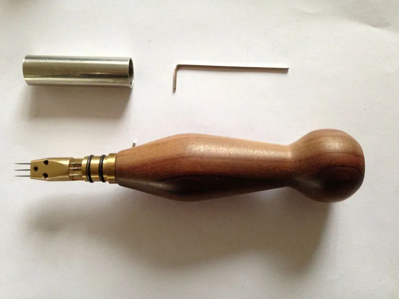 Piano tuning tool to check the piano parts The whole tool three row needle Red with wooden handle Piano tuning tool to check the piano parts The whole tool three row needle Red with wooden handle