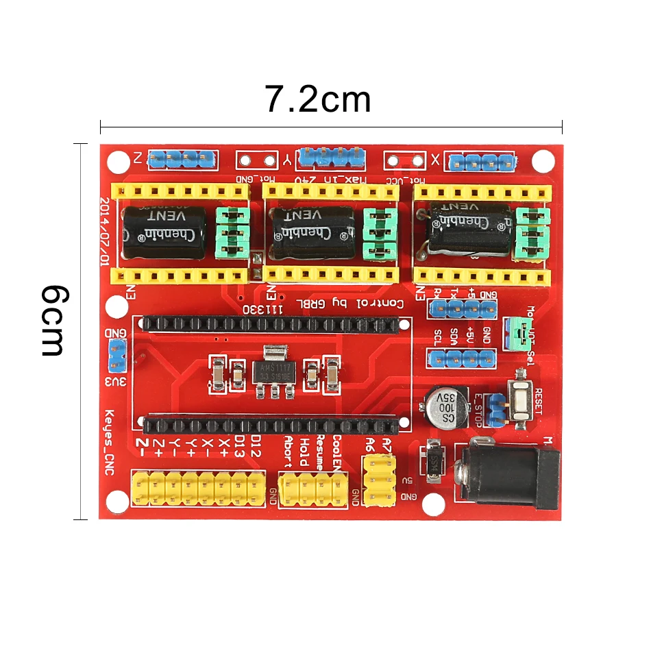 CNC Щит V4 гравировальный станок модуль/A4988 Драйвер Плата расширения для arduino Diy Kit