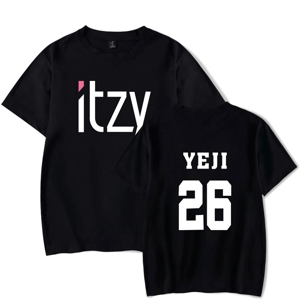 Новая повседневная футболка с двойным принтом K-pop идол группа ITZY шикарная