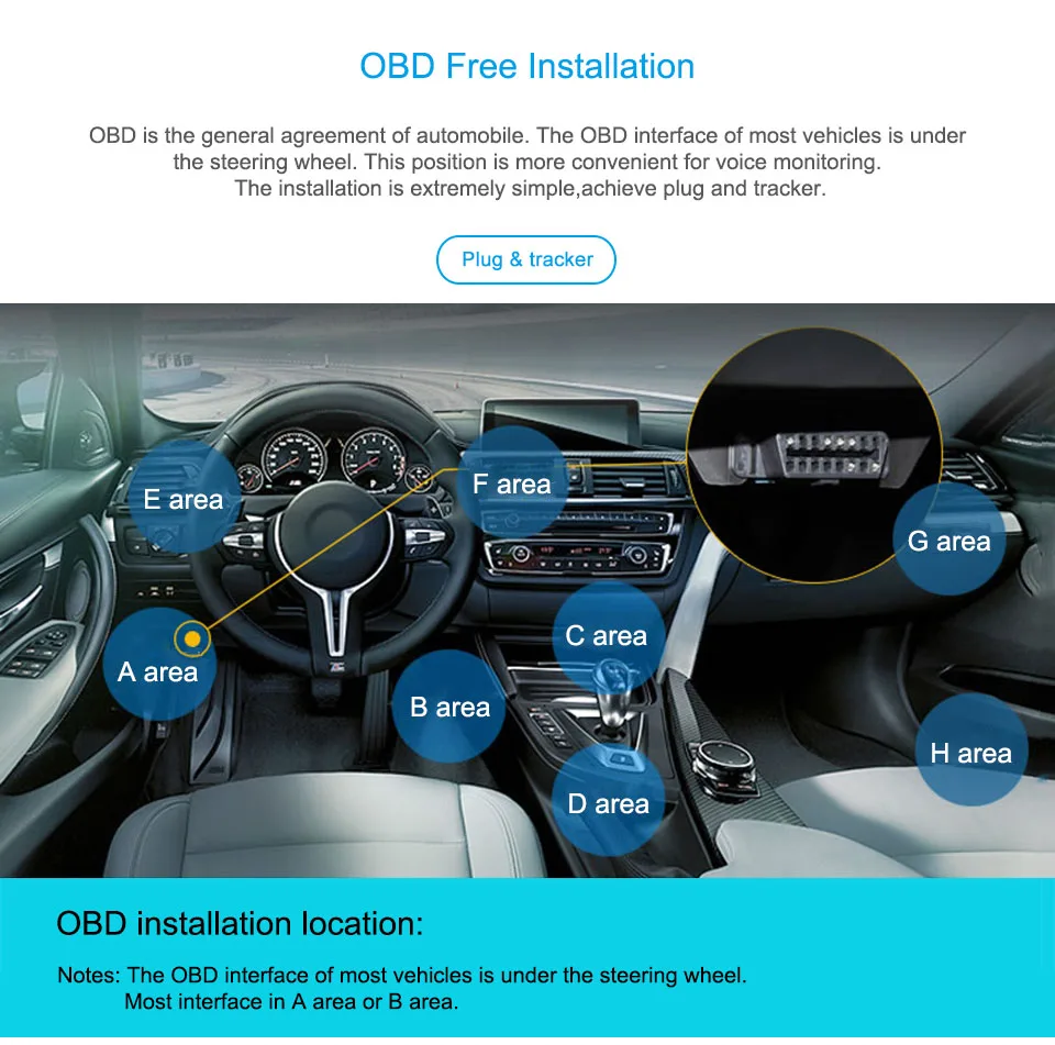 OB22 Plug& Play OBD gps трекер с ACC обнаружения встроенный микрофон вибрации оповещения гео-забор мини автомобильный трекер с приложением gps локатор