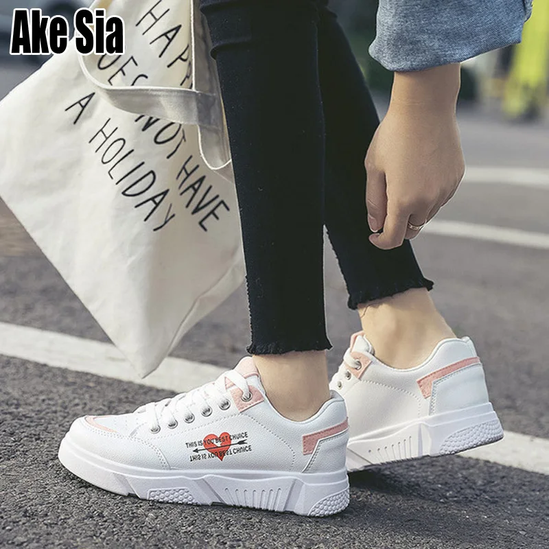 

Ake Sia Top Quality Footwear Newest Fashion Women Mujer PU Leather Flat Platform Walking Casual Shoes Thicken Soled Zapatos A121