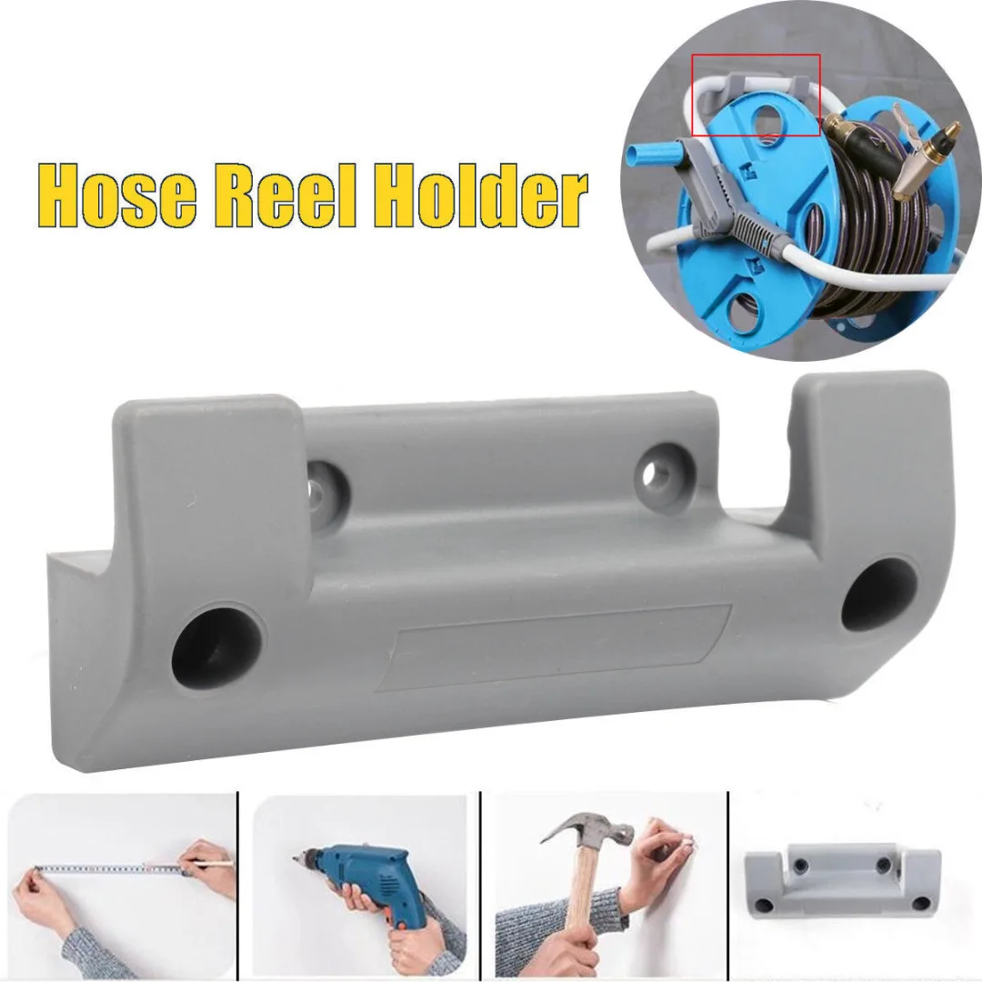 

Garden Hose Reel Holder PVC Wall Mounted Garden Hose Hanger Pipe Holder Screws Expansion Screws Grey
