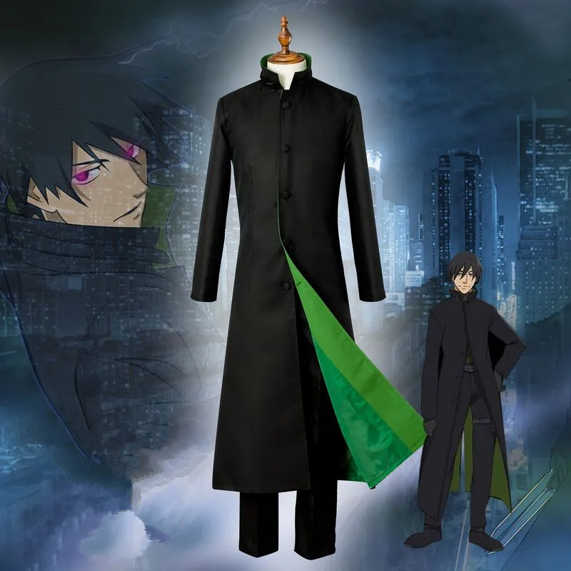 New Darker Than Black Hei Cosplay Uniform Outfit Jacket+Pants+T shirt