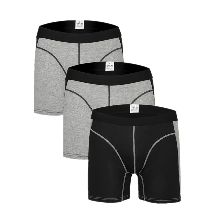 

2019 Cuecas Calzoncillos 3pcs/lot Men's Boxer Underwear Pants Cotton Men Shorts Loose Calecon Pour Homme Mens Boxers Long Leg