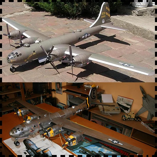 США B29 sudrapertress Bomber Бумага Ремесло 1:47 модель самолета