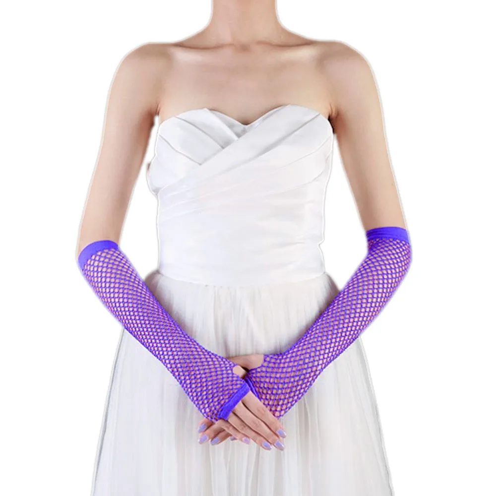 

Gloves Punk Lady Disco Dance 2018 Casual Sexy Goth Costume Lace Fingerless Mesh Fishnet Gloves NM54