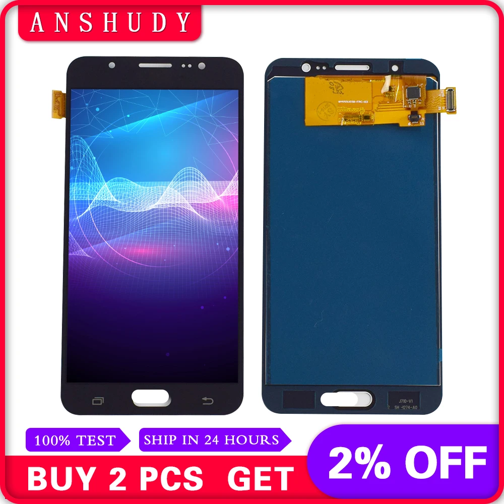 

For Samsung Galaxy J7 2016 J710 J710F J710M J710H J710FN Full LCD Display Panel Module + Touch Screen Digitizer Sensor Assembly