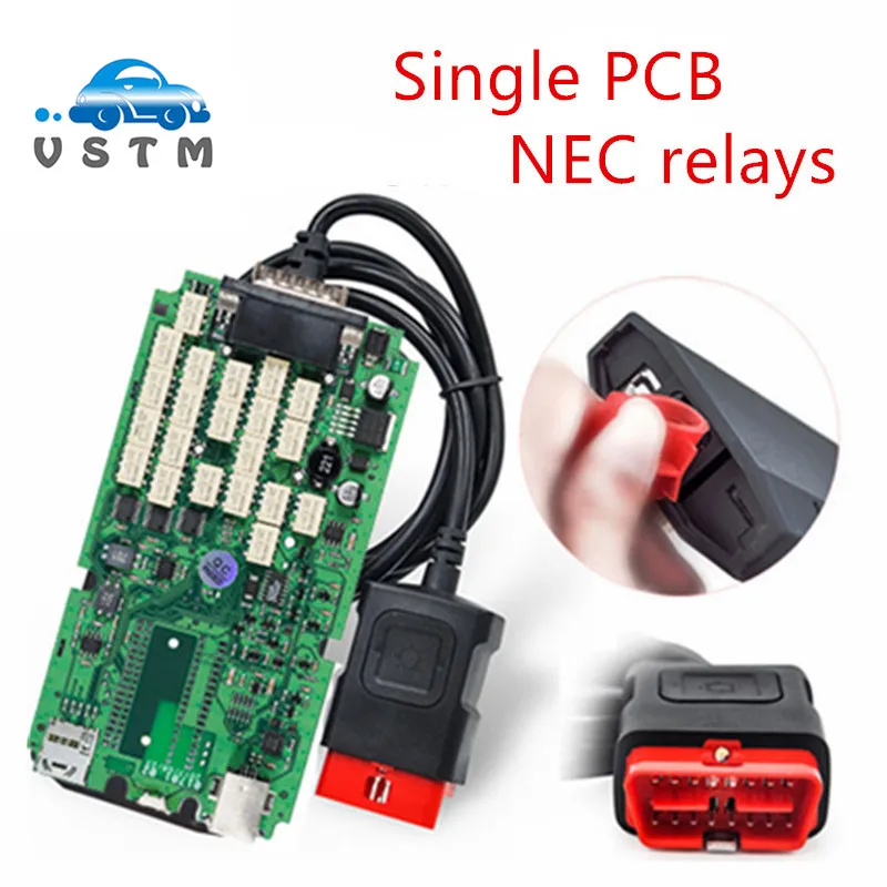 

100% newest green relays Single Board PCB new vci With bluetooth 2015 r3 2016version on cd with carton box TCS CDP PRO ship free