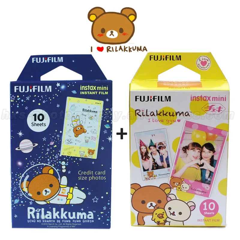 2 Packs Genuine Rilakkuma Fujifilm Instax Mini 9, 8 Film Fuji Photo Paper For Instant 9 8 50s 7s 90 25 Share SP-1 SP-2 Camera