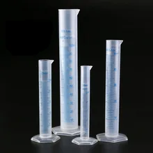 4 шт прозрачный пластиковый измерительный цилиндр Градуированный Цилиндр лабораторная пробирка 10 мл, 25 мл, 50 мл, 100 мл