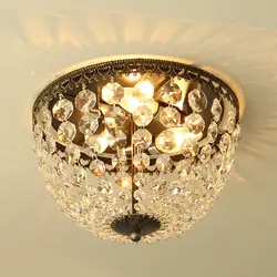 Европейский Стиль Роскошные Crystal LED E14 люстра круговой простой потолочный светильник для Гостиная Обеденная гардероб Спальня
