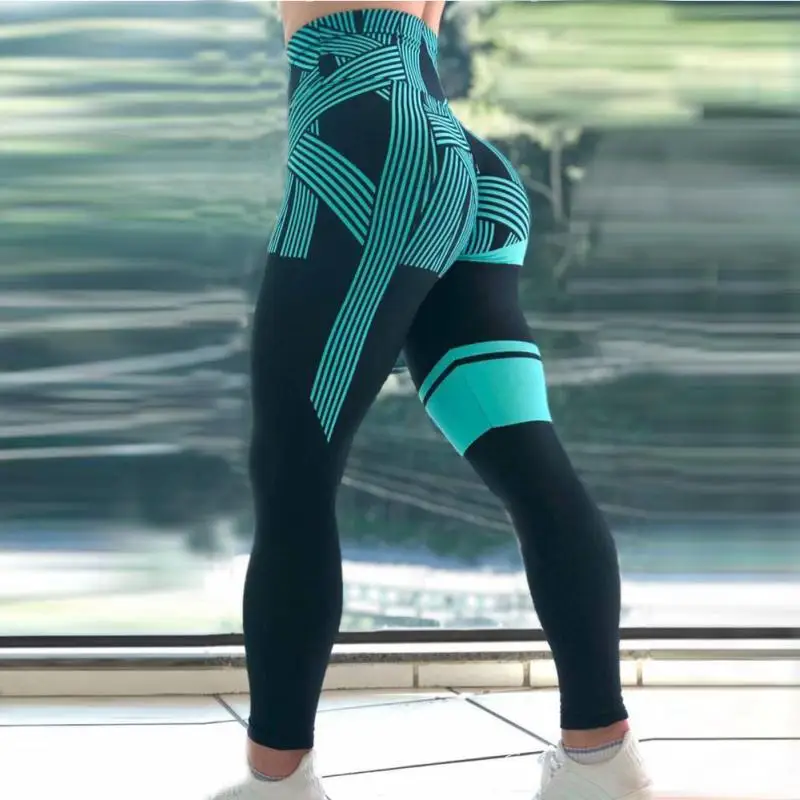 CHRLEISURE полосатые 3D лосины для фитнеса с принтом, женские облегающие штаны с высокой талией, посылка, женские штаны для тренировок, дышащие леггинсы