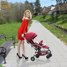 YIBAOLAI baby stroller 2 in 1 baby stroller two-way shock absorbers baby car cart trolley Russia baby pram best Baby stroller