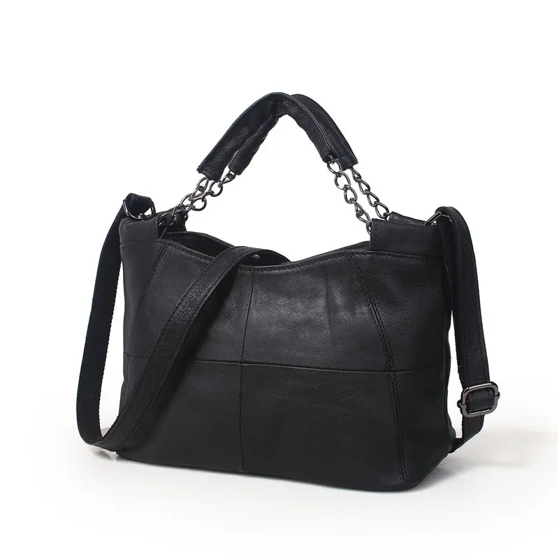 

Nesitu Yellow Red Black Grey White Special Offer Genuine Leather Women Handbag for ipad mini Tote Shoulder Messenger Bag M8920