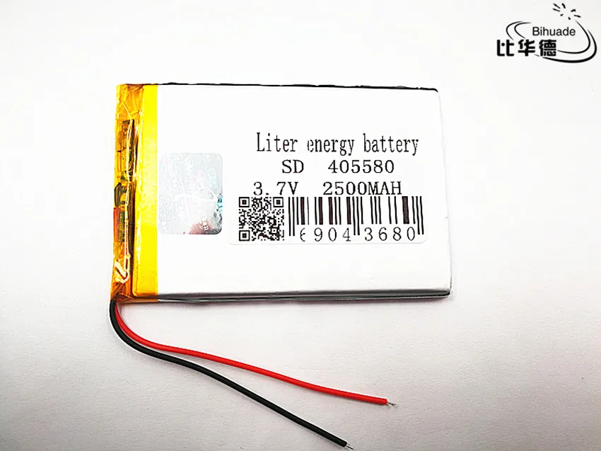 Хорошего качества 3,7 V, 2500mAH 405580 полимерный литий-ионный/литий-ионный аккумулятор для планшетных ПК банк, gps, mp3, mp4