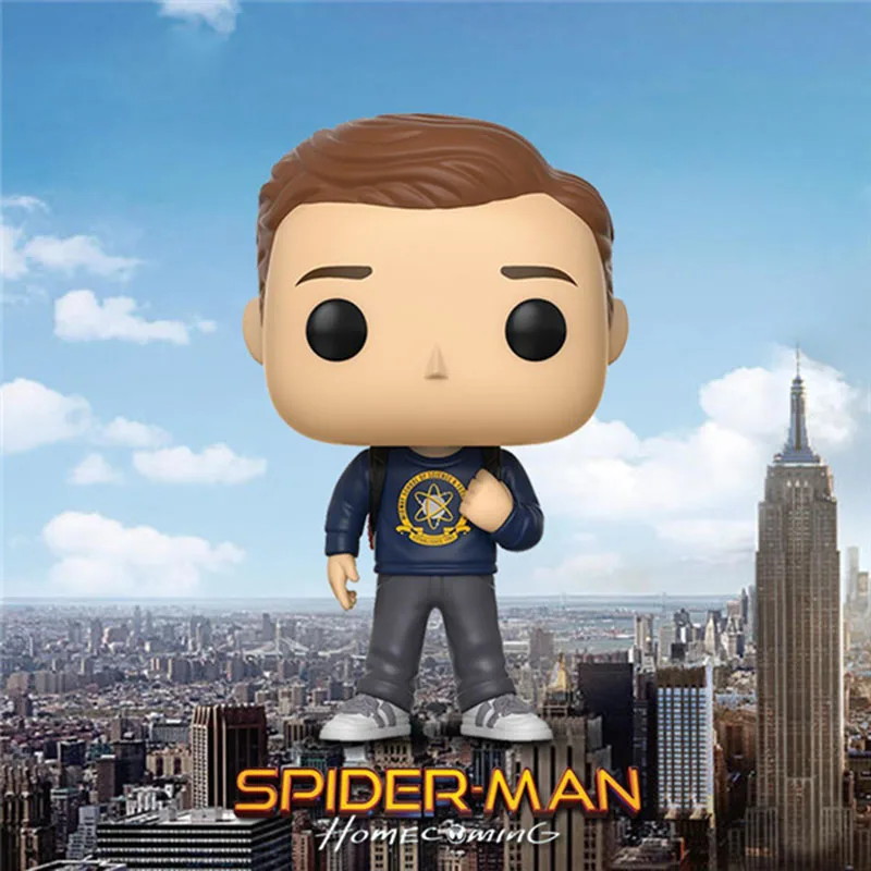 

FUNKO POP Spider Man Perter Parker Vinyl Doll Marvel Homecoming Spiderman Action Figures Collection Model Toys #224