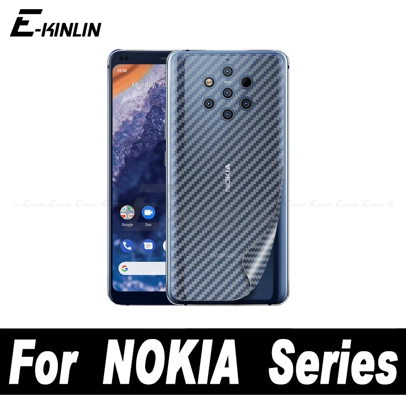 2 шт 3D углеродное волокно задняя крышка пленка для Nokia 8 1 6 5 3 2018 7 Plus Sirocco 9 PureView