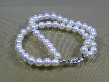 

FREE shipping>>>>>>Double Strands AAA 7.5-8mm White Akoya Pearl Bracelet 7.5