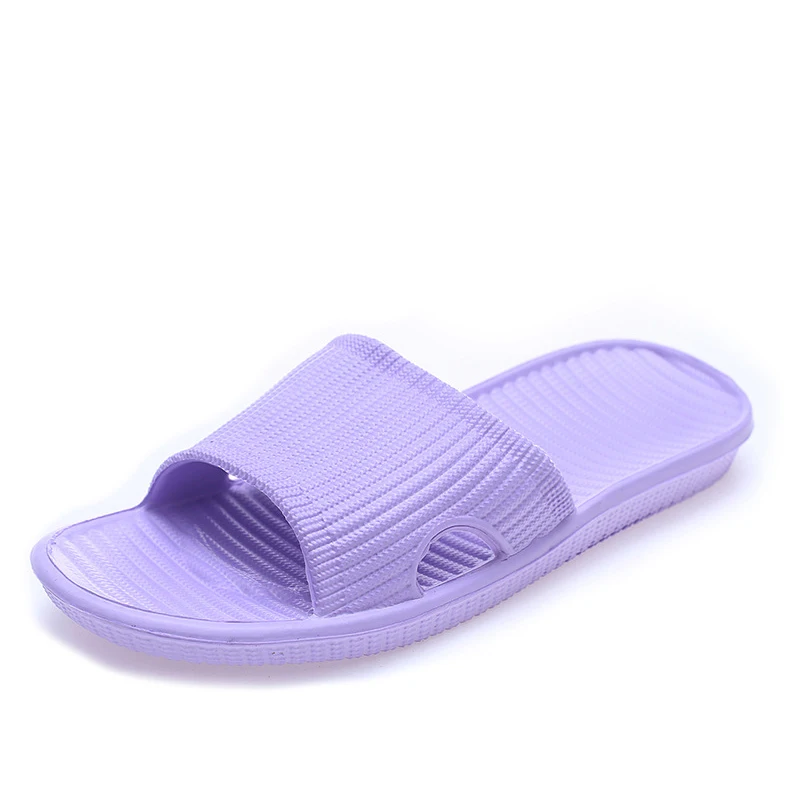 MCCKLE/женские шлепанцы; летние модные Вьетнамки; шлепанцы на плоской подошве; пара высокого качества; Мягкие резиновые шлепанцы для ванной; Прямая - Цвет: 1 purple