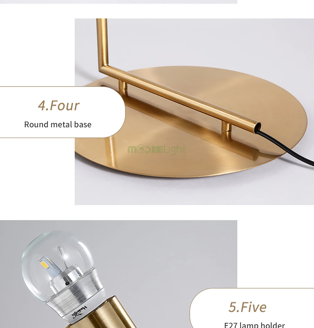 Mooielight Modern Replica Floor Lamp For Living Room glass ball LED Table Lamp For Bedroom Bedside Decoration Table Lamps