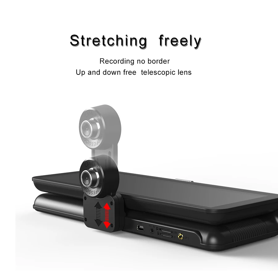 8 Inch 4G Wifi Android 5.1 Touch IPS Bluetooth Video Recorder Dash Cam FHD 1080P Dual Lens Navigati