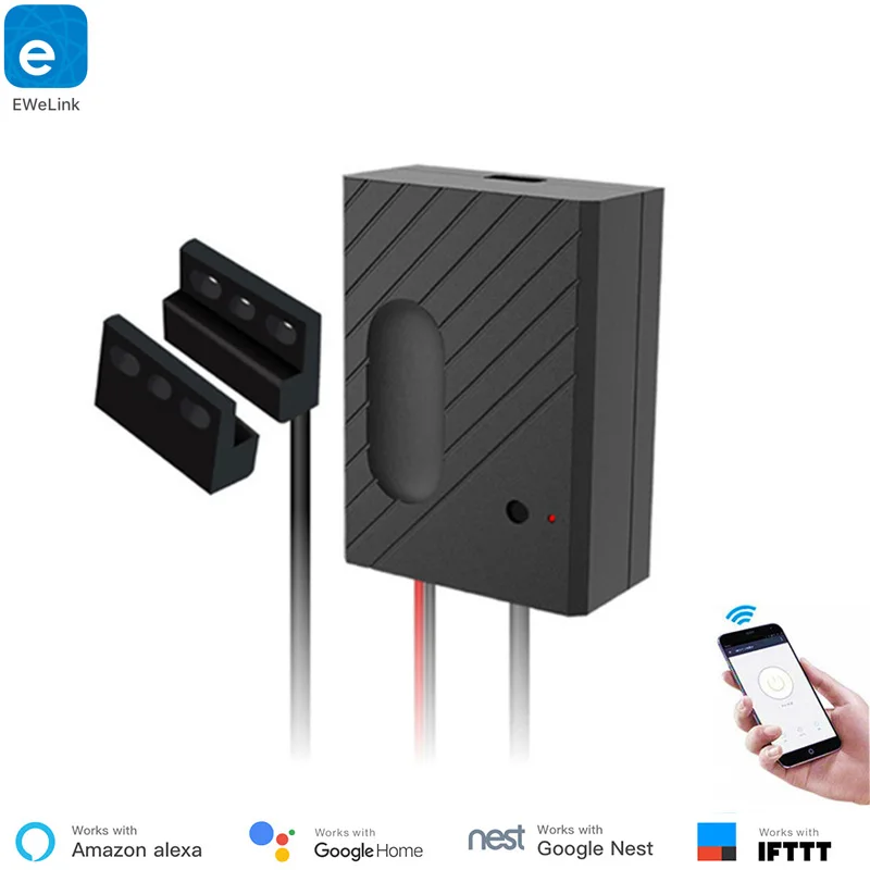 

Wireless Smart Home Garage Door Opener WiFi Remote Controller Compatible with Alexa, Google Home, Nest and IFTTT Use ewelink App