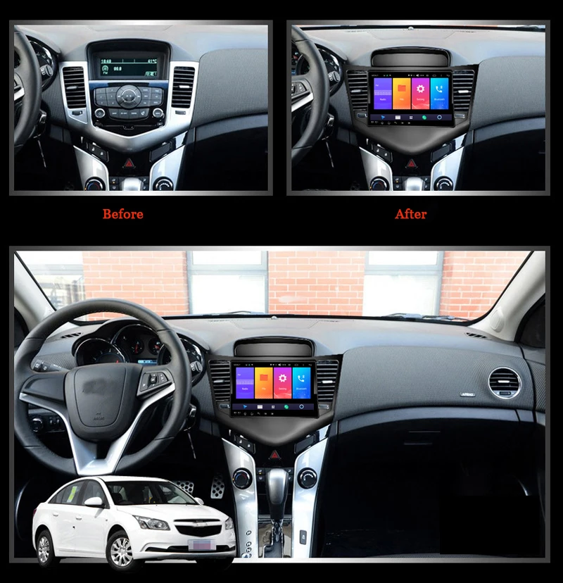Cheap SilverStrong IPS display Android9.0 4G Car 2DIN For Chevrolet CRUZE 2008-2012 Multimedia Player Navigation GPS Android9.0 1