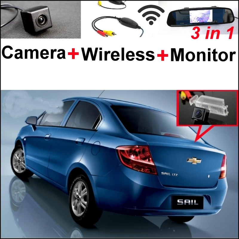 

3in1 Special WiFi Camera + Wireless Receiver + Mirror Parking System For Chevy Chevrolet Sail 2010~2016