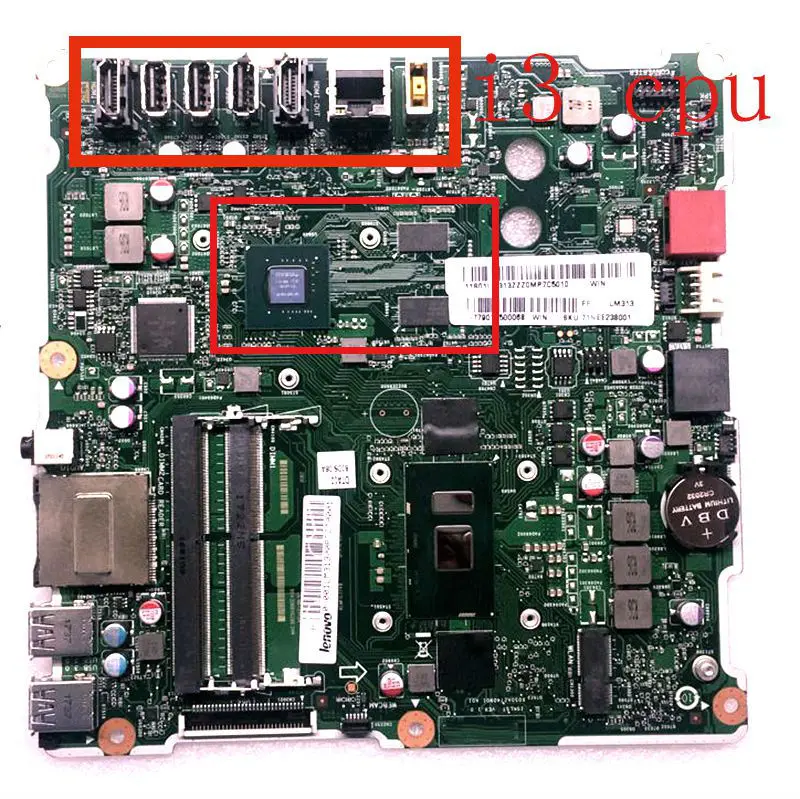 

Оригинальная материнская плата 00XG179 AIO 300-23ISU DDR4 i3 cpu 100% тест ок доставка