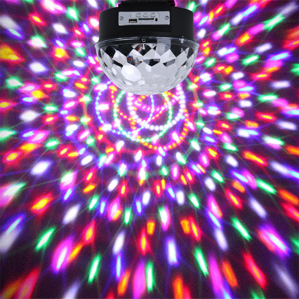 Zjright хрустальный магический шар RGB 6 Вт * 3 светодиодный USB музыка дистанционного управления свет этапа Дискотека дома вечерние подарок DJ