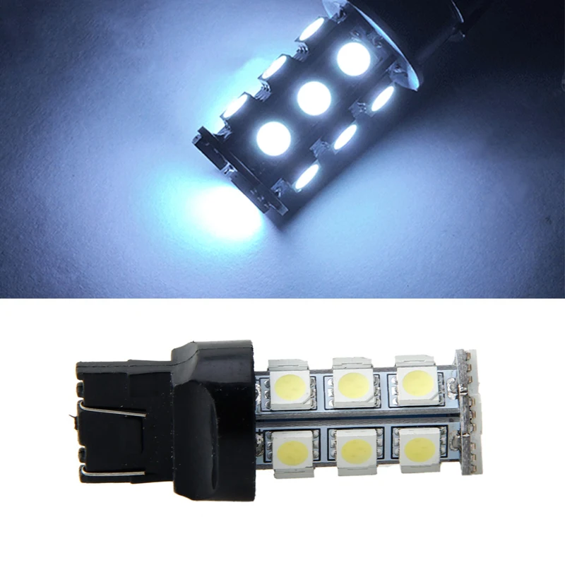 

7000K 12V White RV Camper Headlight 7443 5050 18-LED Light Bulbs Backup Reverse Car Light Source-D2TB