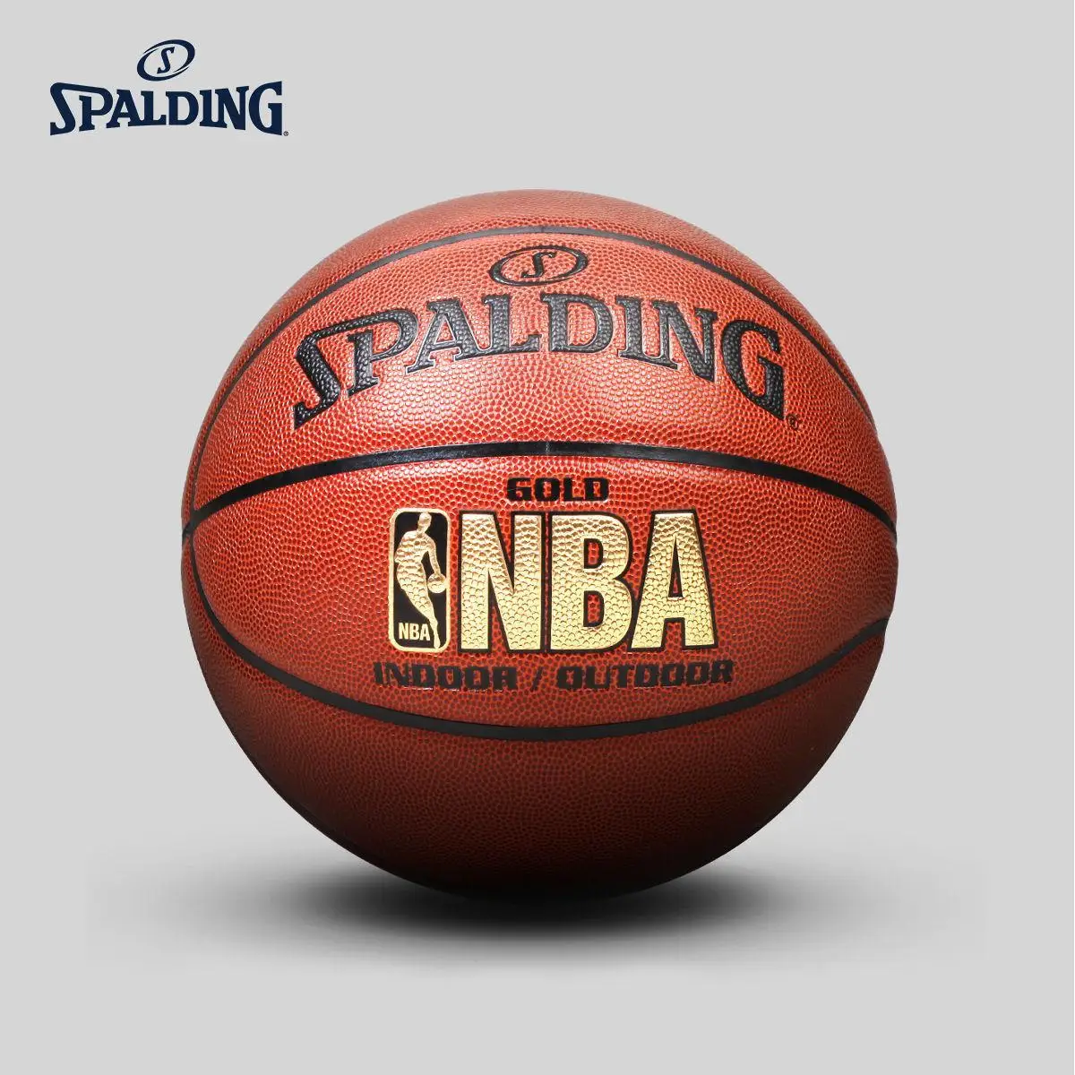 Spalding Nba, Золотой логотип, для помещений и улицы, баскетбольный мяч, Размер 7, Pumaterial, обучающий, мужской мяч для матча, 74-606y - Цвет: 74-606Y