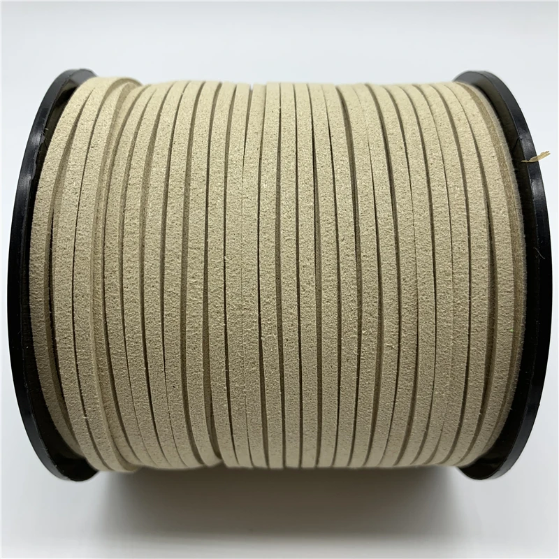 5 ярдов 3 мм двусторонний замшевый плетеный шнур Корейский Бархатный кожаный браслет ручной работы для изготовления ювелирных изделий - Цвет: 25
