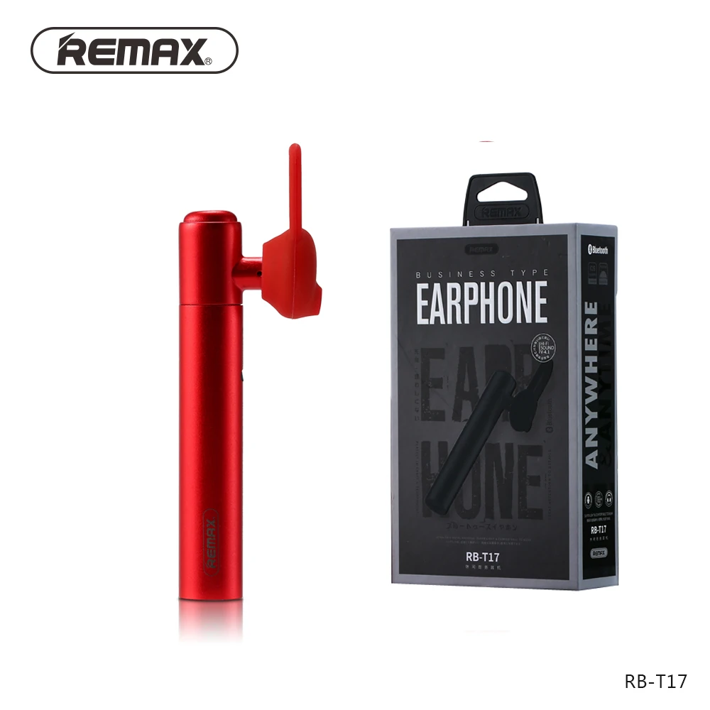 Remax Bluetooth Спорт Handsfree беспроводной бизнес наушники с HD микрофоном Музыка вкладыши для Iphone xiaomi samsung гарнитура - Цвет: Red with box