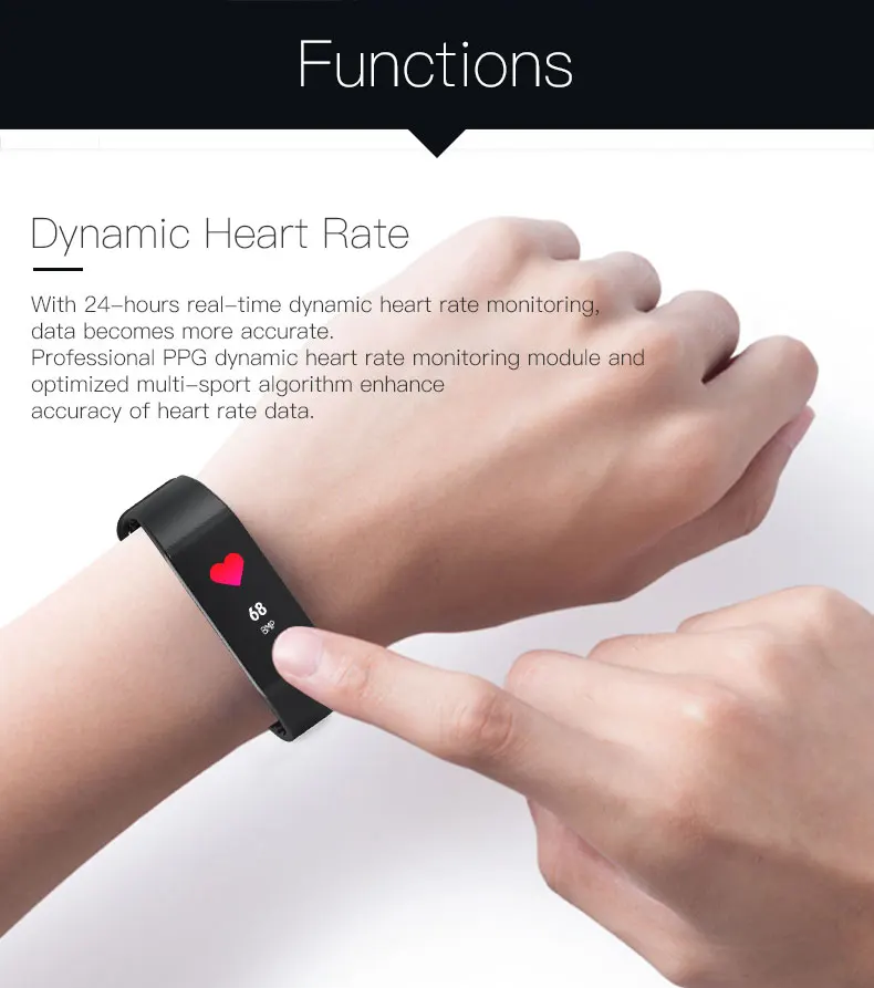 Smart bracelet blood pressure  heartrate W6S (6) - 