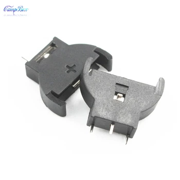 

10Pcs Vertical-Type CR2032 Coin Button Cell Lithium Battery Case Holder Socket Junction Box