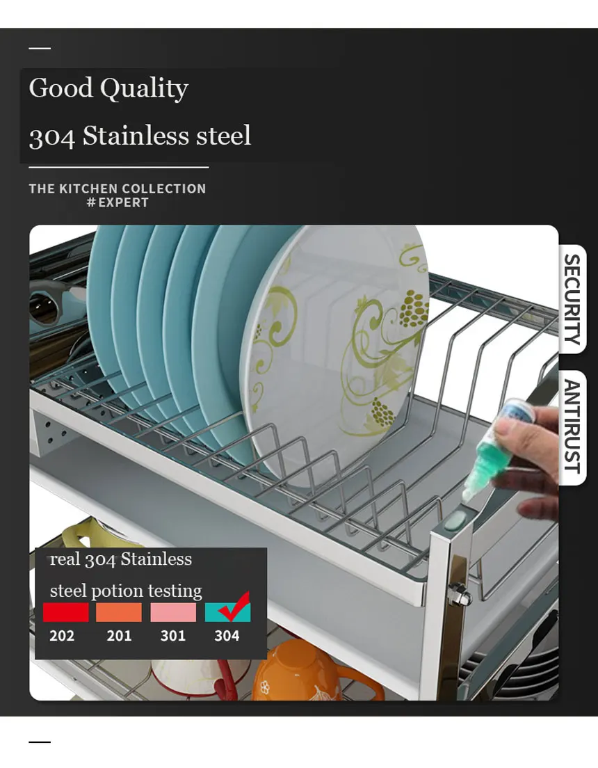 Новинка Cocina 304, кухонная стойка из нержавеющей стали, тарелка для слива воды, миска для еды, металлическая напольная посуда слоями
