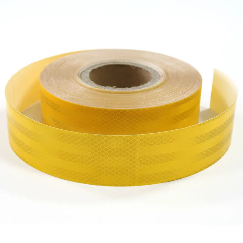 50MMx45.7M DIY 3m reflective tape yellow micro film warning tape yellow ...