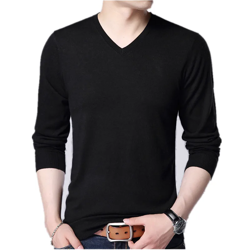 2017 Casual Slim Fit font b Sweaters b font font b Mens b font Classic Pure