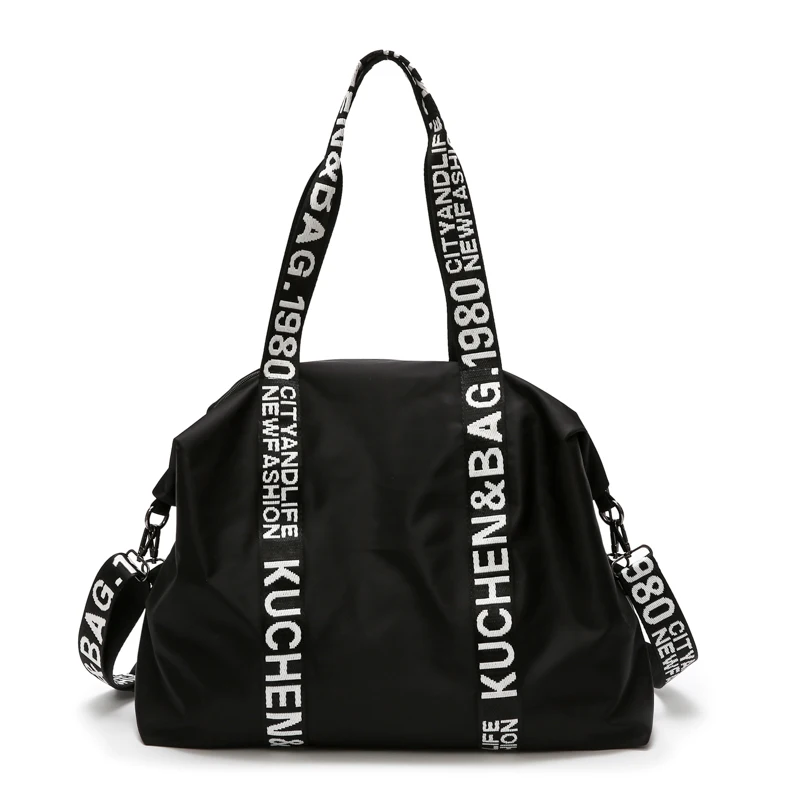 Стильная уличная Водонепроницаемая нейлоновая сумка спортивная для мужчин и женщин для занятий фитнесом и путешествий сумка для Йога-коврика Sac Sport - Цвет: Black