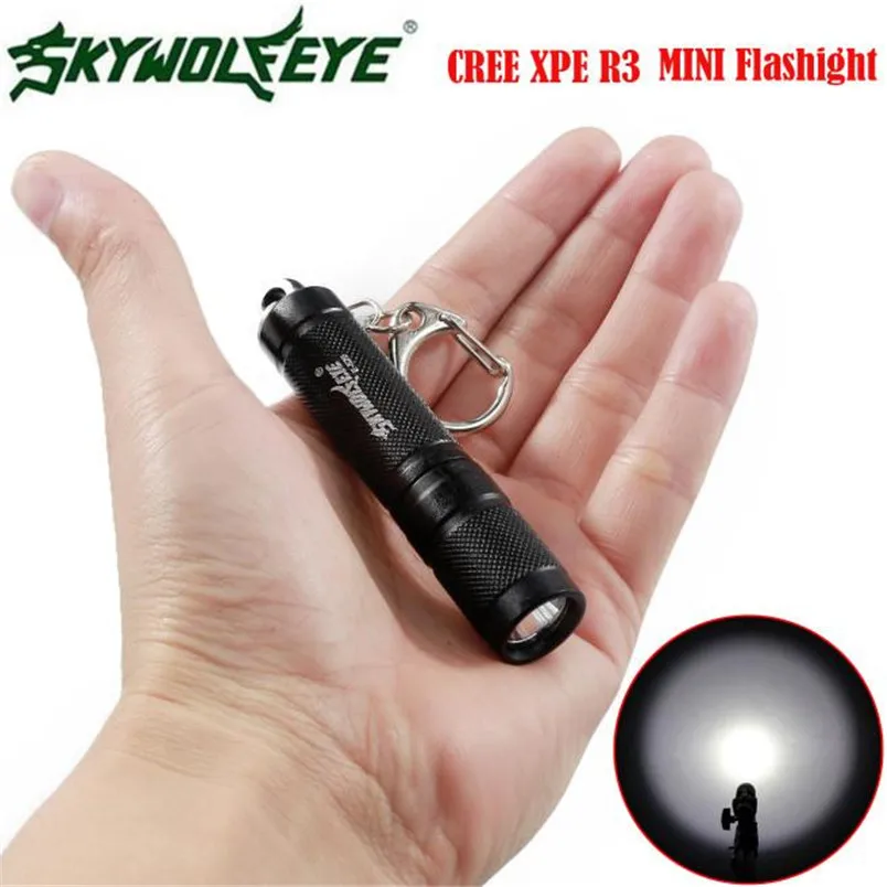 

2017 Hot Sales Mini Flashlight CREE XPE R3 Lamp Aluminum Flashlight Torch AAA W/Chain Clasp NOM17