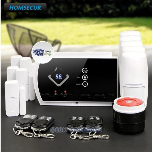 

HOMSECUR Wireless GSM SMS Autodial Burglar Intruder Alarm System+PIR+5*Door Sensor