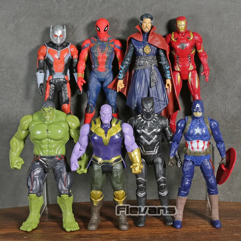 Marvel Avengers Toys Thanos Hulk Iron Man Captain America Doctor Strange Ant Man Black Panther Action Figures 8pcs/set Marvel Avengers Toys Thanos Hulk Iron Man Captain America Doctor Strange Ant Man Black Panther Action Figures 8pcs/set