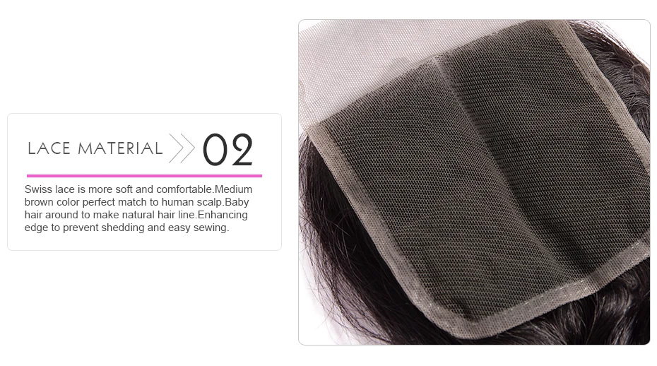 Excellent 8A Human Hair Bundles With Closure Peruvian Virgin Hair Loose Wave Hair Weave Free Shipping DJS BEAUTY 8